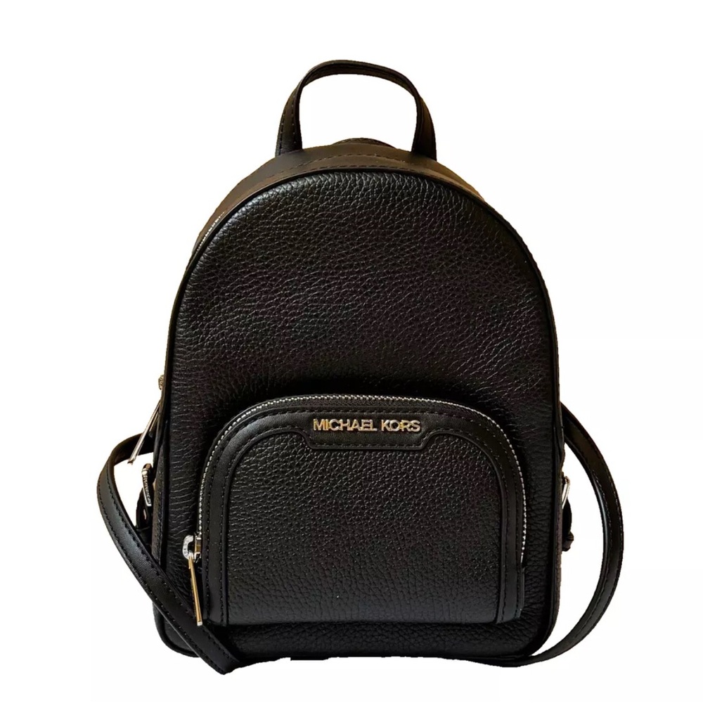 Michael Kors Jaycee XS MINI Convertible Zip Pocket Backpack Black/Silver